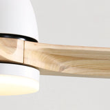 White With Burly Wood Blades
