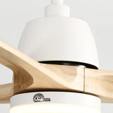 White With Burly Wood Blades