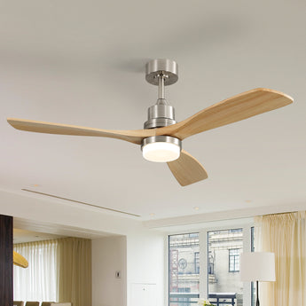 Brushed Nickel With Burly Blades