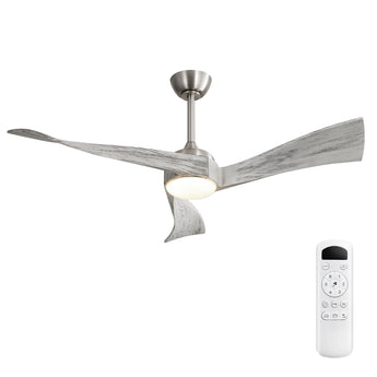 Brushed Nickel With Grey Blades