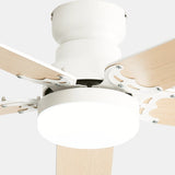 White With Wood Blades