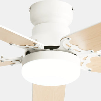 White With Wood Blades