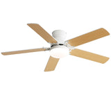White With Wood Blades
