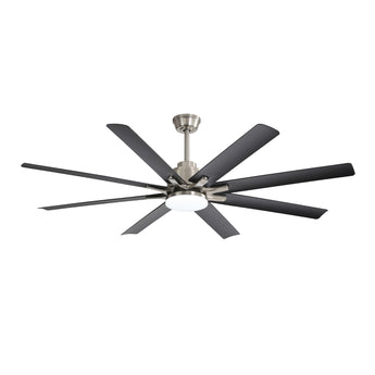 Brushed Nickel With Black Blades