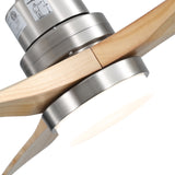 Brushed Nickel With Burly Blades
