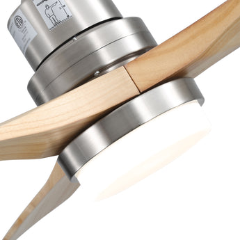 Brushed Nickel With Burly Blades