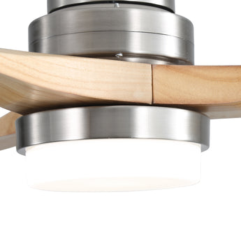 Brushed Nickel With Burly Blades