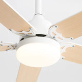 White With Wood Blades