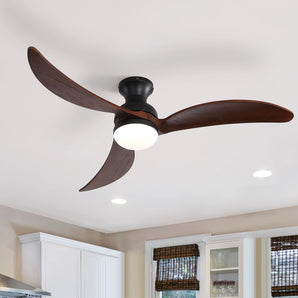 Country Rustic Smart Fan with Light 52 inch