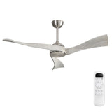 Brushed Nickel With Gray Blades