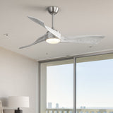 Brushed Nickel With Grey Blades