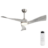 Brushed Nickel With Grey Blades