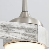 Brushed Nickel With Grey Blades