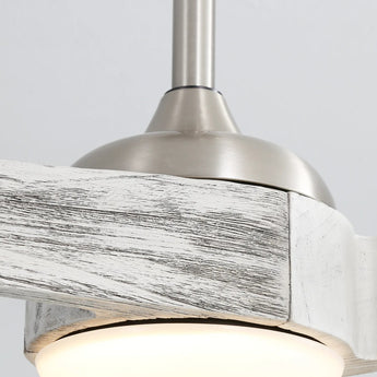 Brushed Nickel With Grey Blades