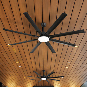 KBS Industrial 72 Inch Smart Ceiling Fan with LED Light 8 Blades High Airflow
