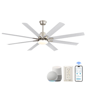 Hampton Smart Ceiling Fan with LED 66 inch-Smart