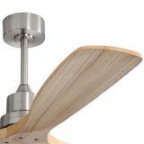 Brushed Nickel With Maple Blades