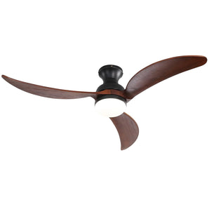 Country Rustic Smart Fan with Light 52 inch