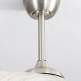 Brushed Nickel With Gray Blades