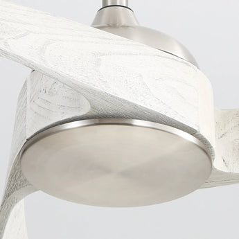Brushed Nickel With Gray Blades