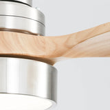 Brushed Nickel With Maple Blades