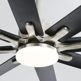 Brushed Nickel With Black Blades