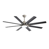 Brushed Nickel With Black Blades
