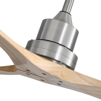 Brushed Nickel With Maple Blades