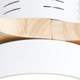 White With Burly Wood Blades