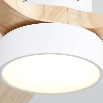 White With Burly Wood Blades