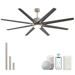 Industrial Large Ceiling Fan Light 76 inch